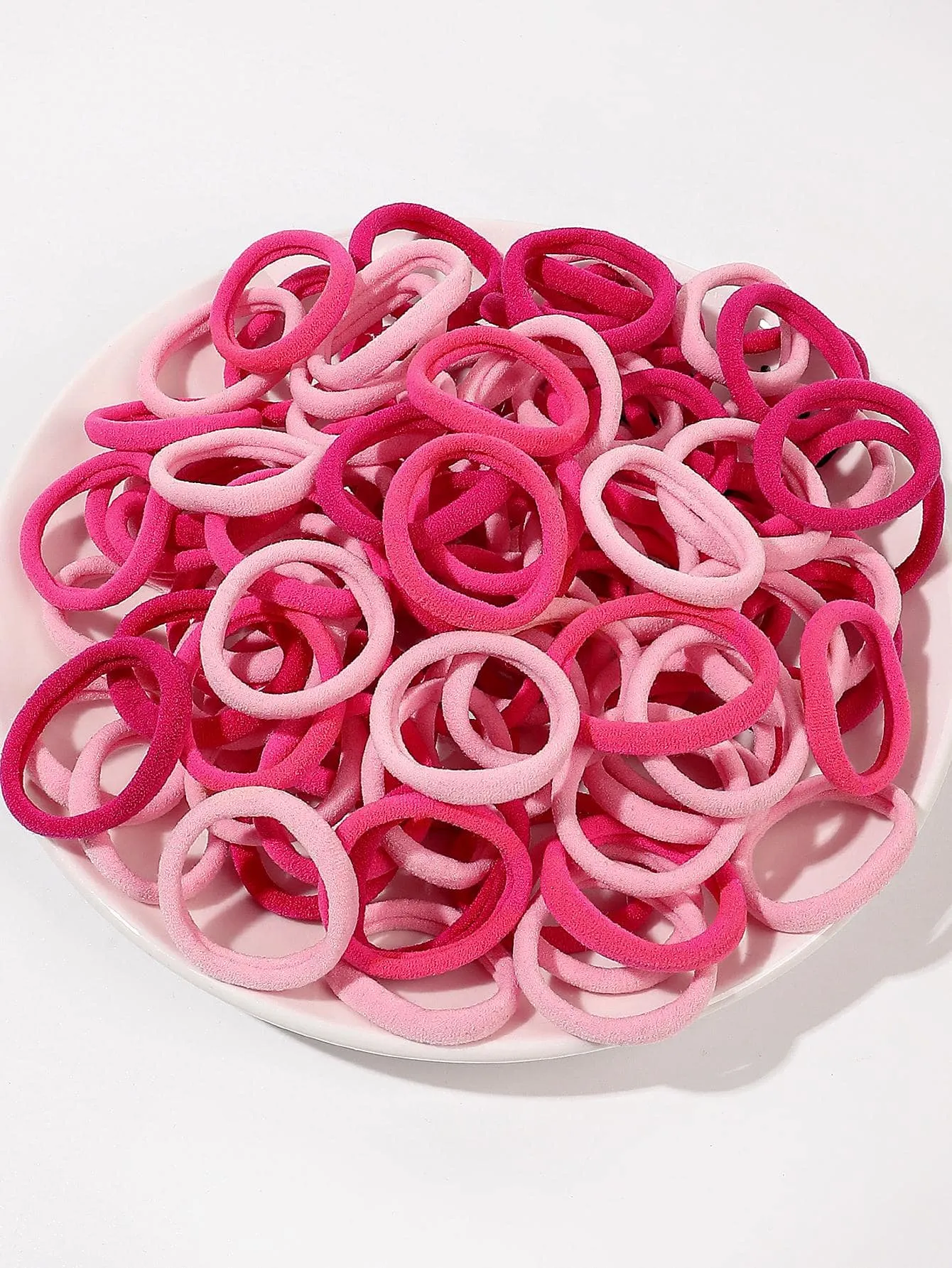 100pcs Solid Casual Hair Tie - Multicolor