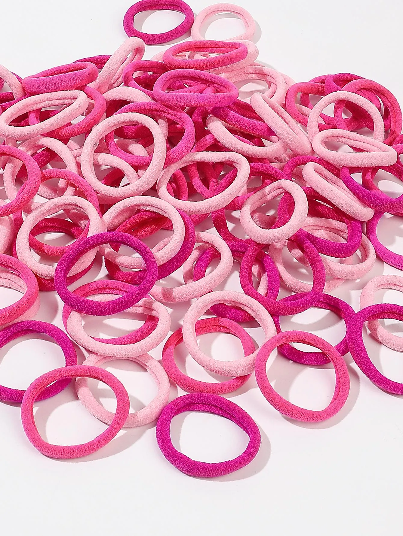 100pcs Solid Casual Hair Tie - Multicolor