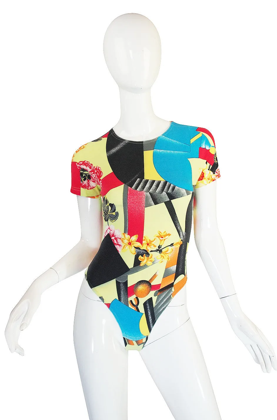 1990s Versace Versus Body Suit & Mini Skirt