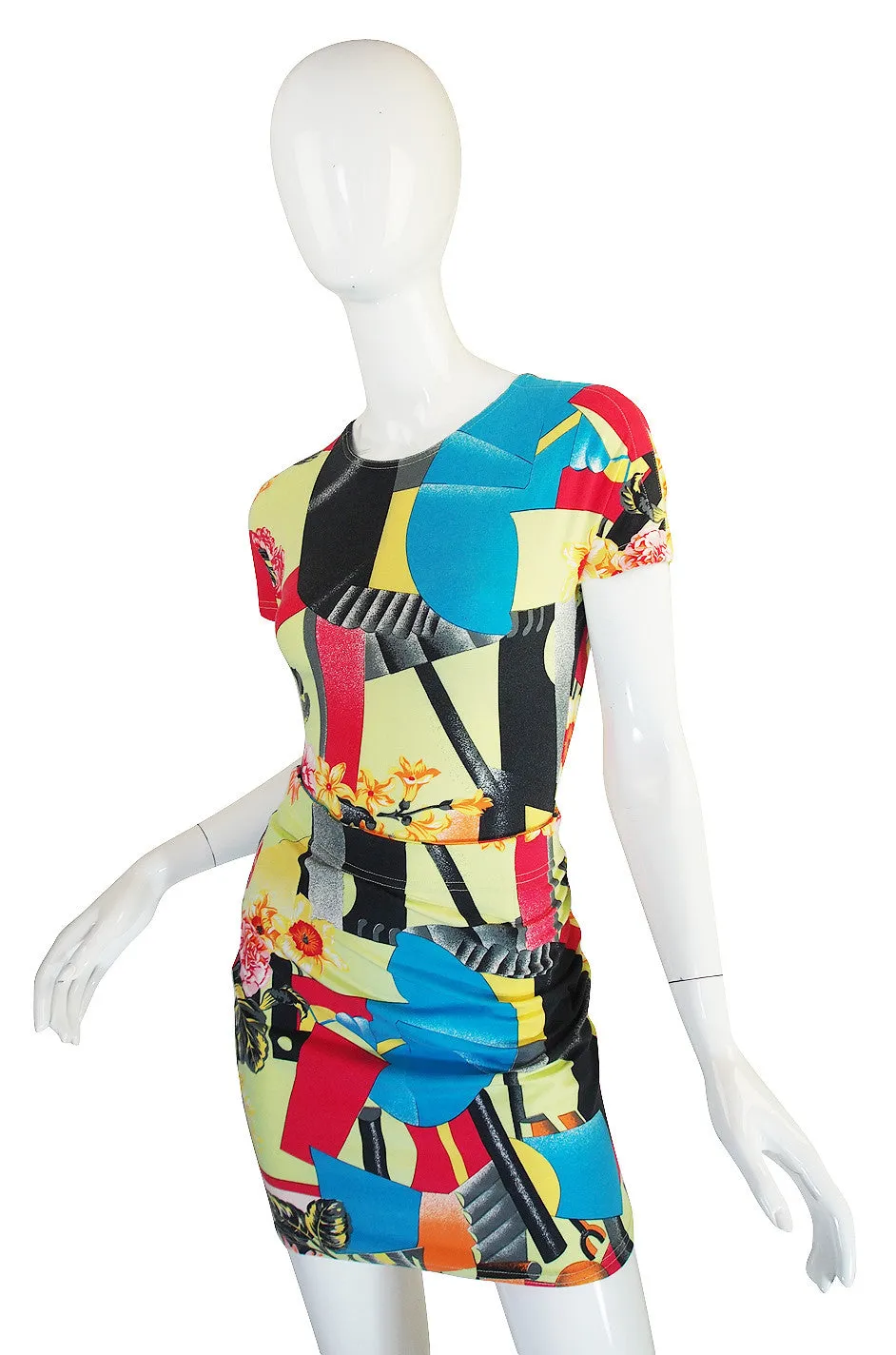 1990s Versace Versus Body Suit & Mini Skirt