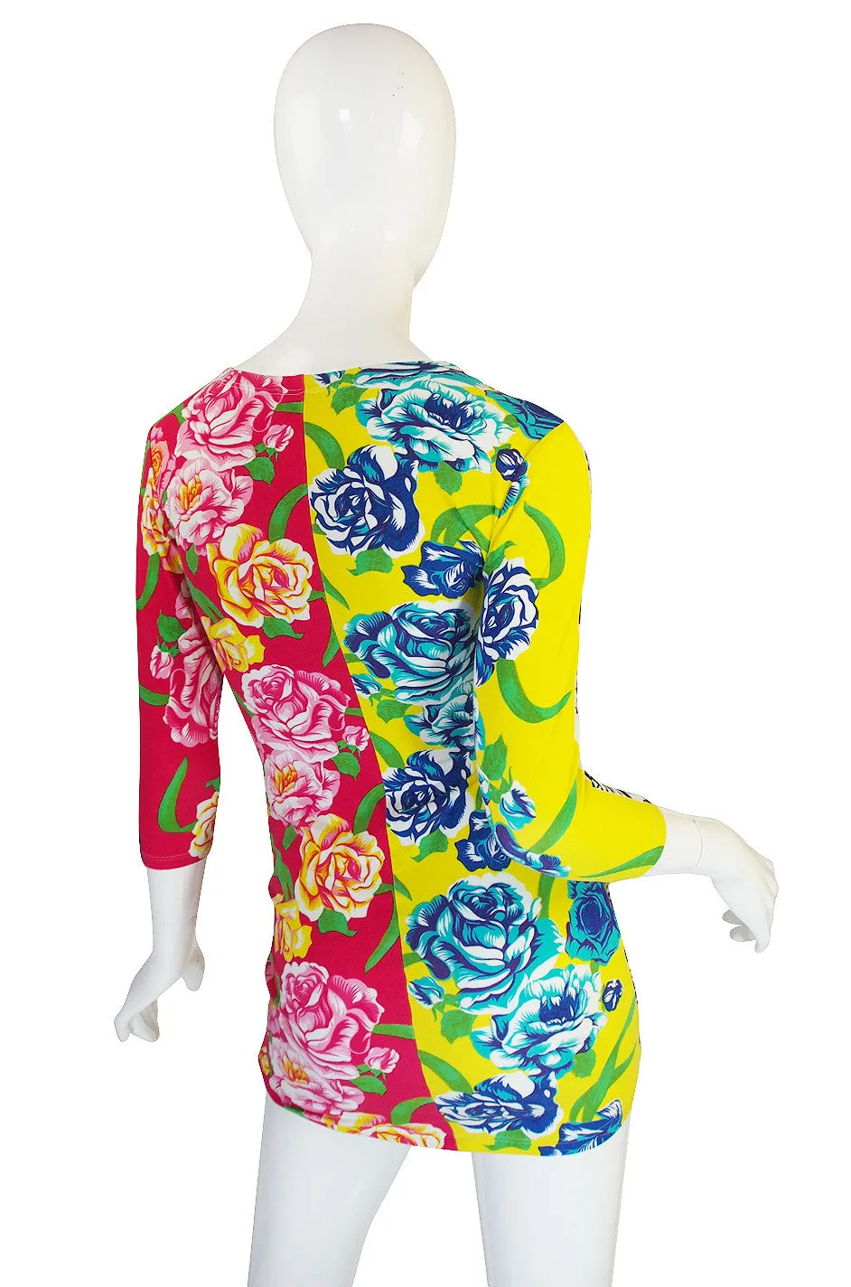 1990s Versace Versus Stretch Tee Mini Dress