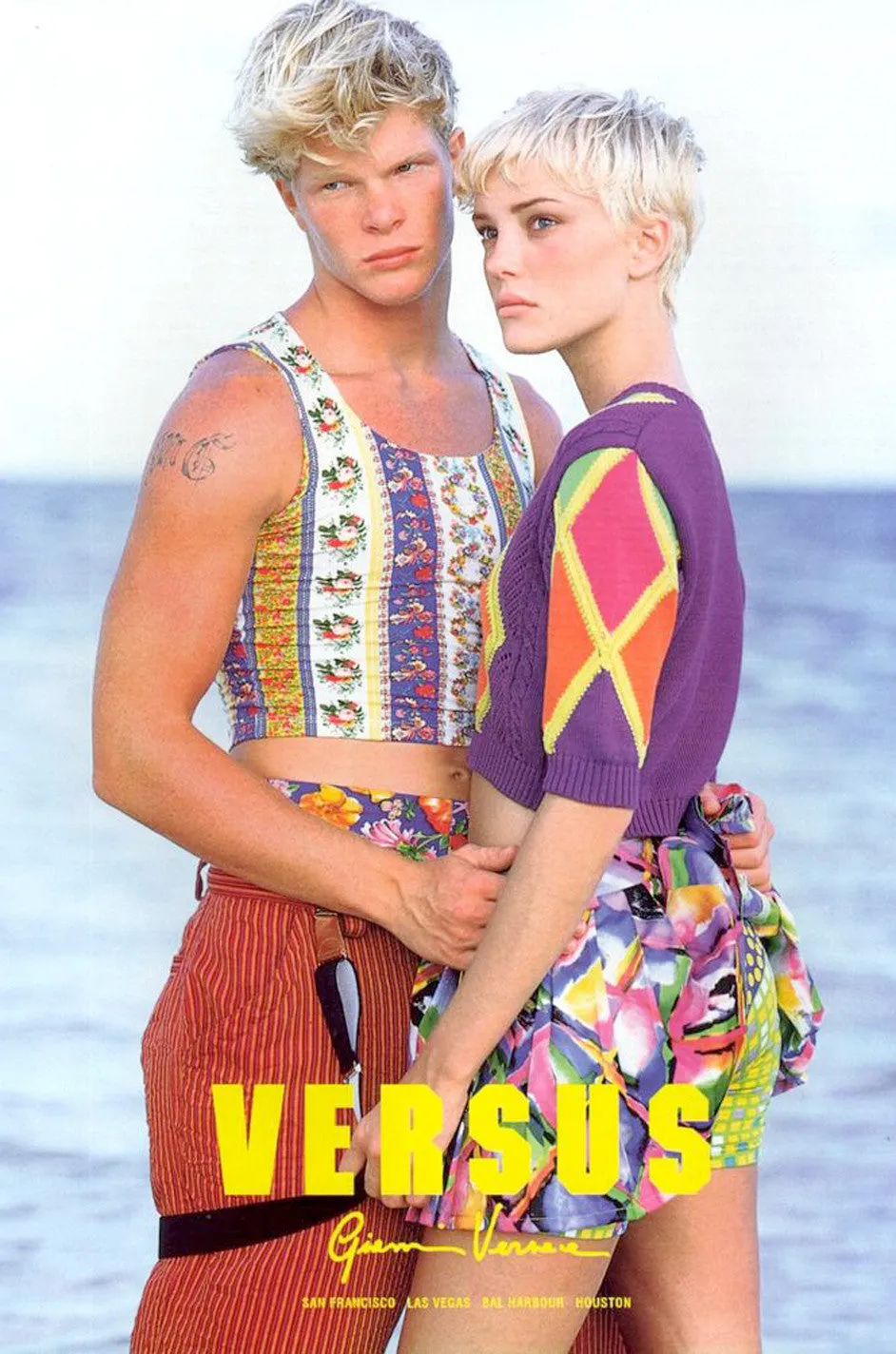 1990s Versace Versus Stretch Tee Mini Dress