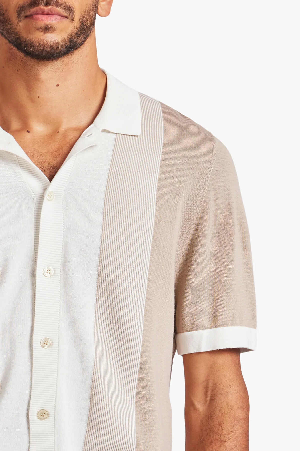Academy Brand | Jackson Stripe Knit Polo Shirt