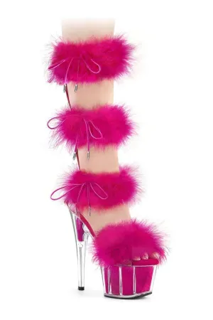 ADORE-728F Clear Marabou Sandal