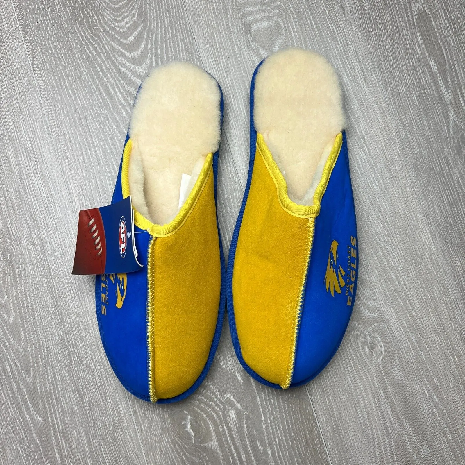 AFL Team Kicks West Coast Eagles Merino Wool Slippers Size US W 15 / M 14