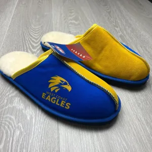 AFL Team Kicks West Coast Eagles Merino Wool Slippers Size US W 15 / M 14