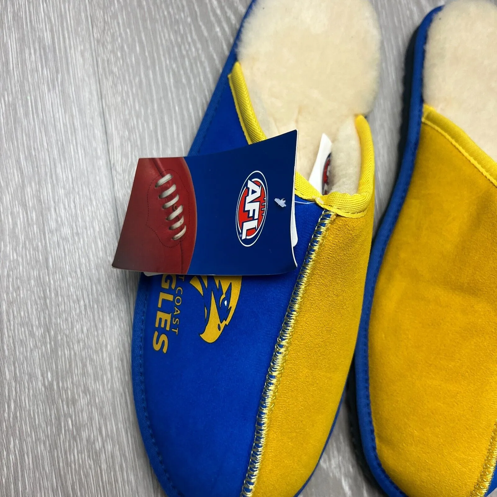 AFL Team Kicks West Coast Eagles Merino Wool Slippers Size US W 15 / M 14