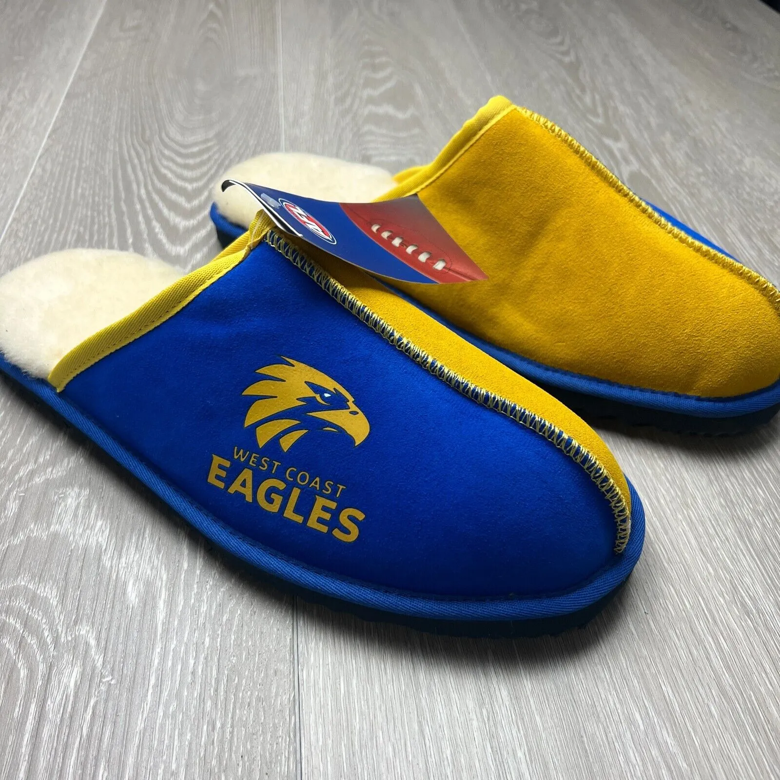 AFL Team Kicks West Coast Eagles Merino Wool Slippers Size US W 15 / M 14