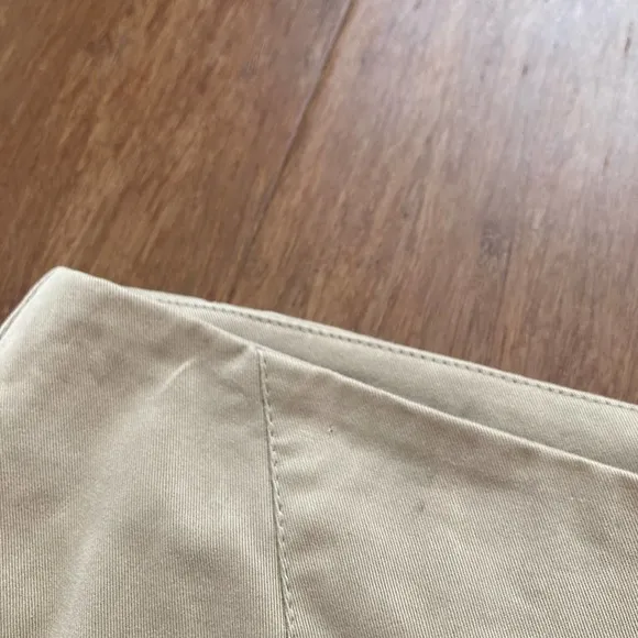 Akris Punto‎ Khaki Canvas Cotton Mini Y2K Skirt // Size US 12 F 44