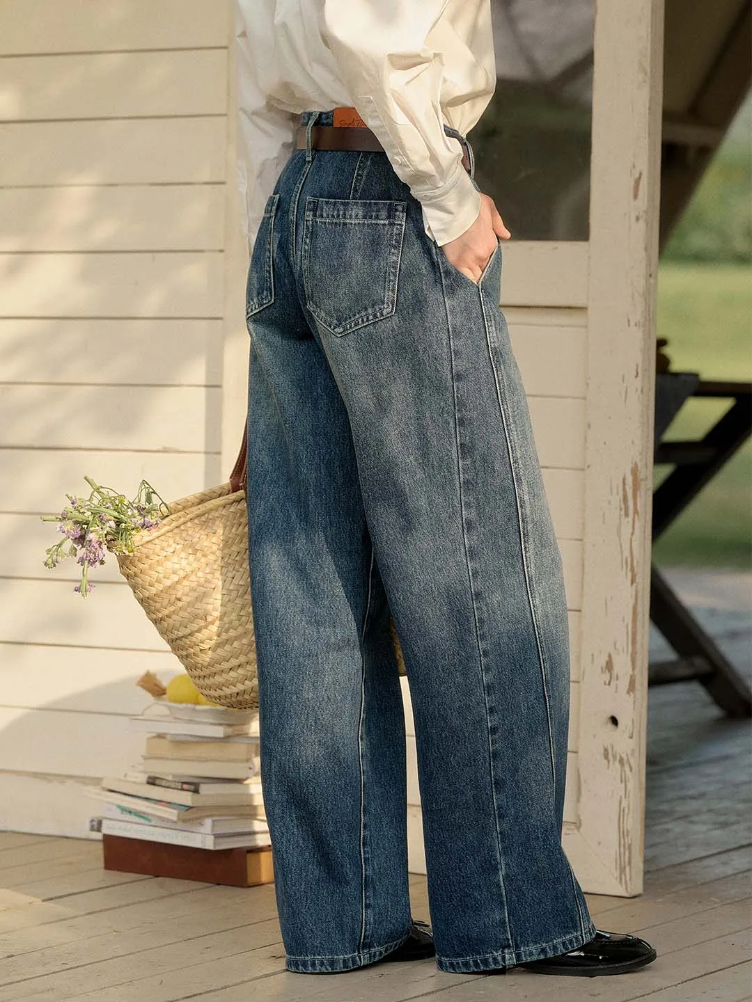 Alayna Vintage Straight Cotton Jeans