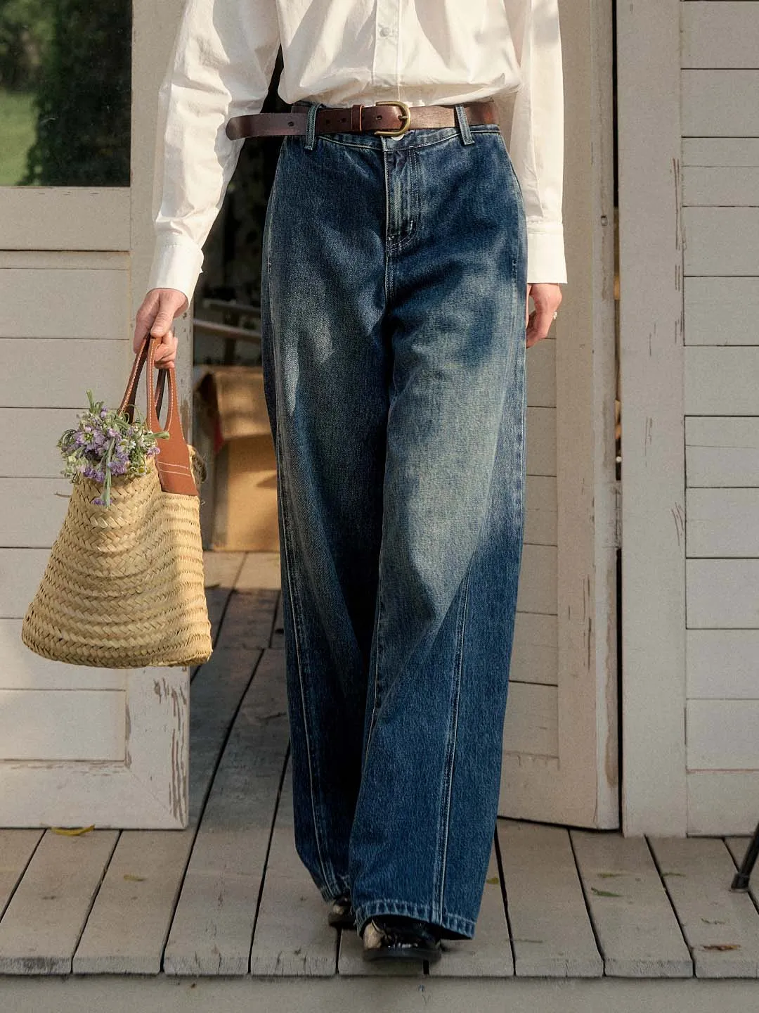 Alayna Vintage Straight Cotton Jeans