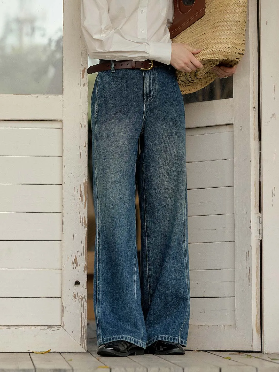 Alayna Vintage Straight Cotton Jeans