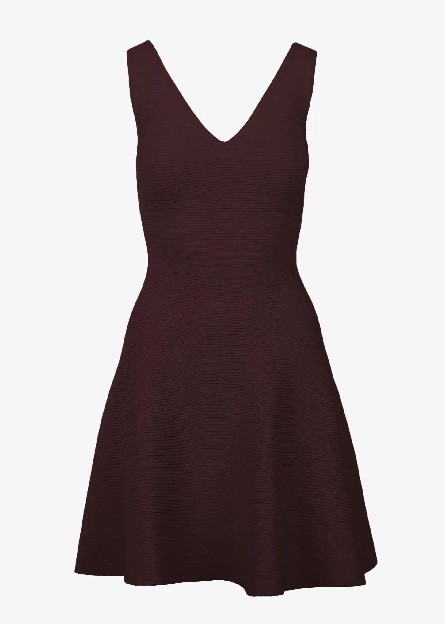 ALEXANDRA A-LINE DRESS - BORDEAUX