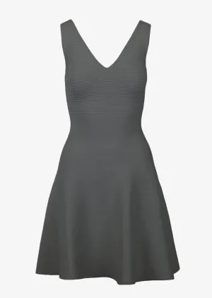 ALEXANDRA A-LINE DRESS -   CHARCOAL HEATHER GREY