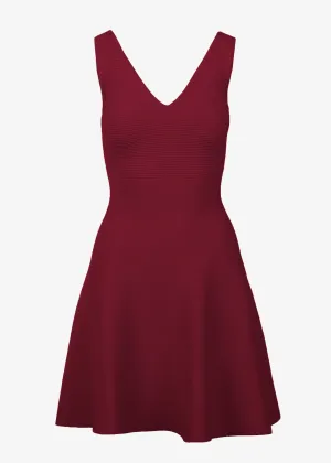 ALEXANDRA A-LINE DRESS - CRIMSON