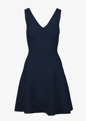 ALEXANDRA A-LINE DRESS - NAVY