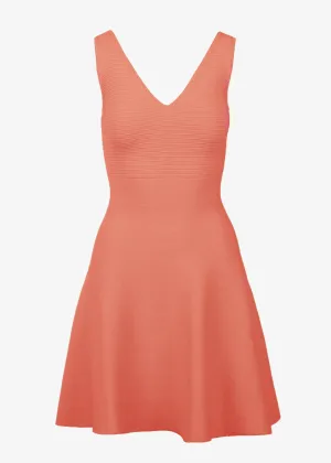 ALEXANDRA A-LINE DRESS - PEACH