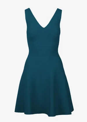 ALEXANDRA A-LINE DRESS - PEACOCK