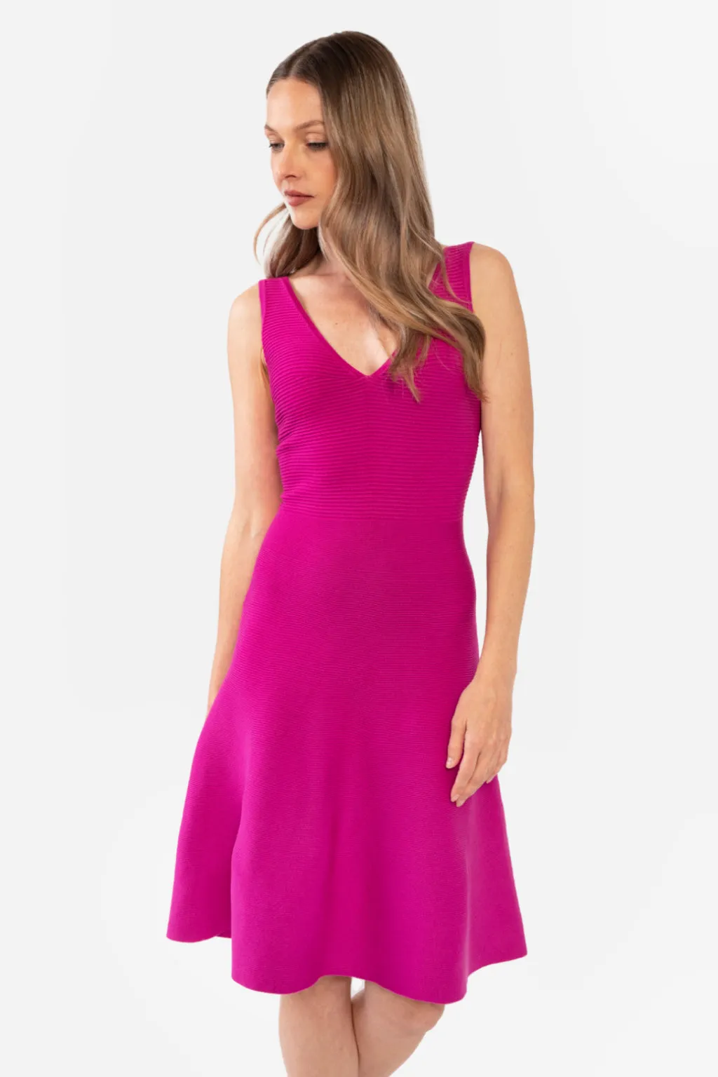 ALEXANDRA A-LINE DRESS -   SLATE GREY
