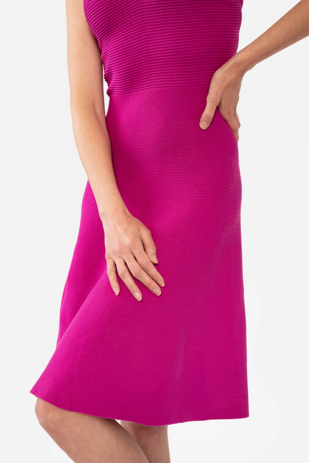 ALEXANDRA A-LINE DRESS -   SLATE GREY