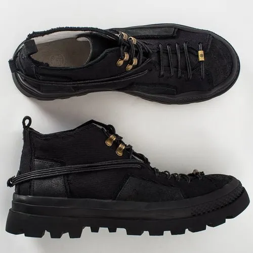 All-match vintage leather canvas shoes