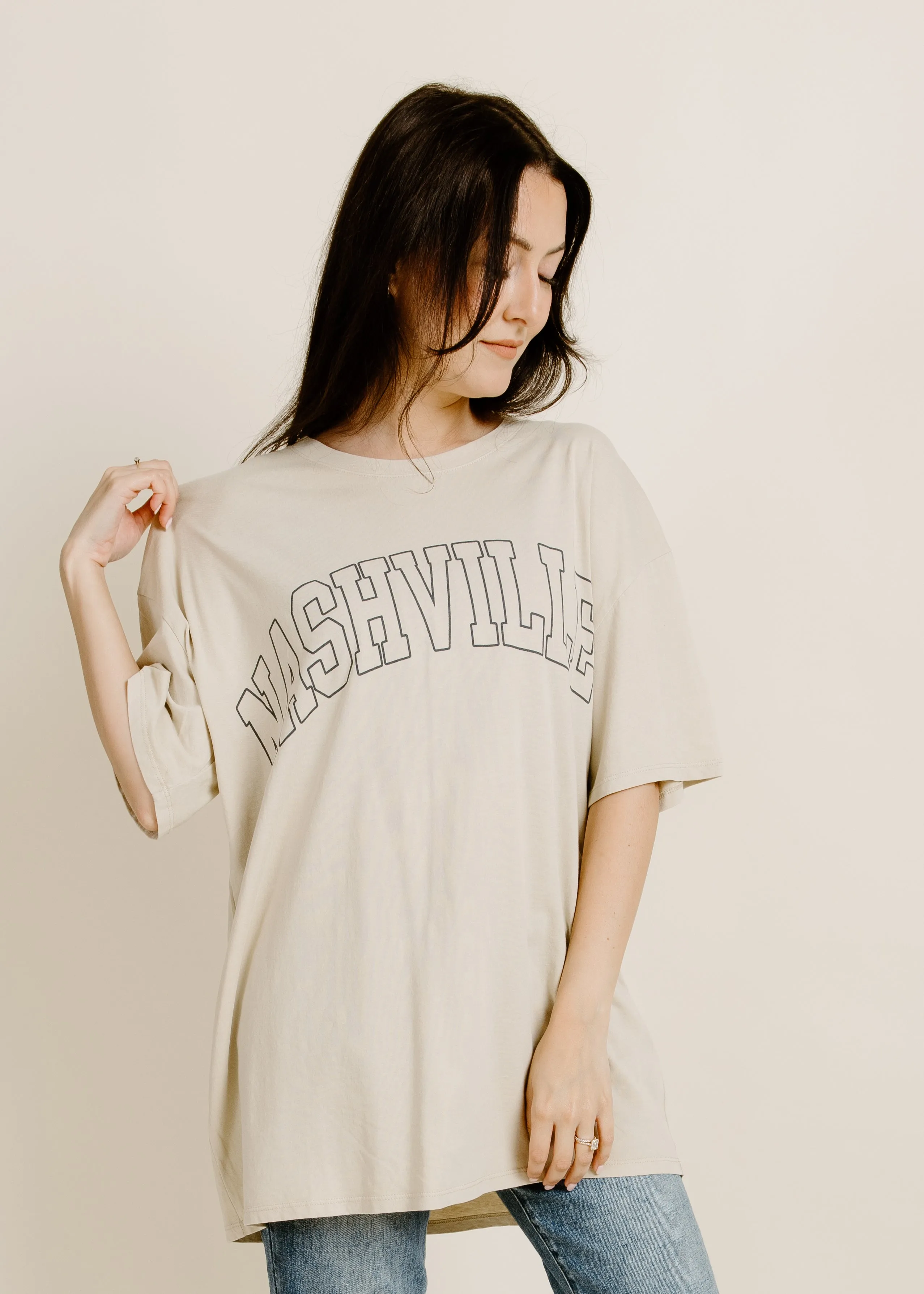 All Out Nashville Tee - Taupe
