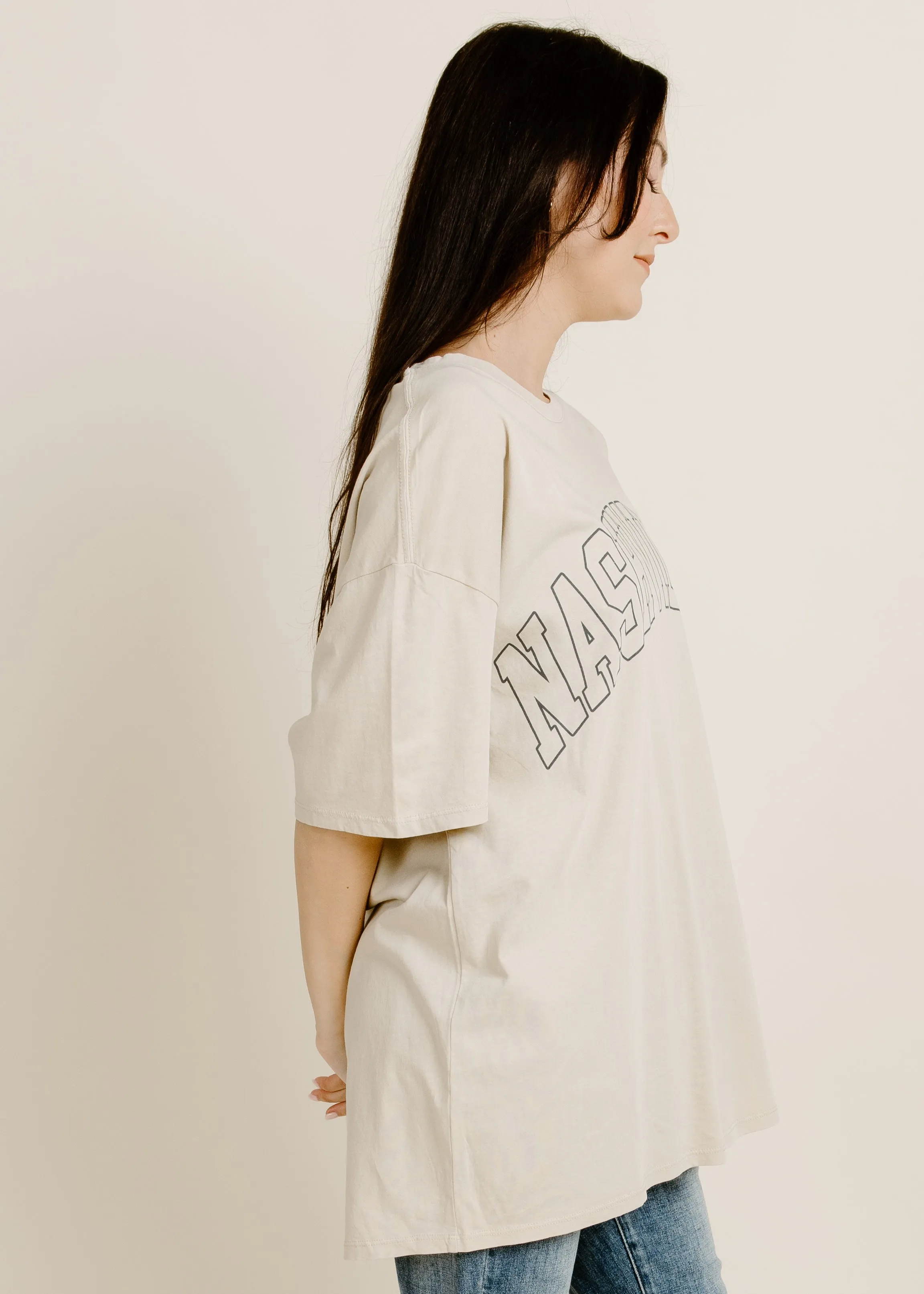 All Out Nashville Tee - Taupe