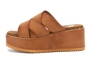 Almond Leather Platform