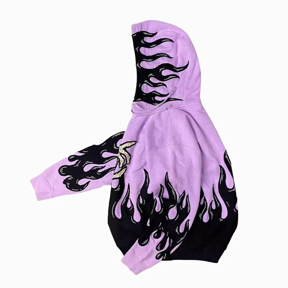AokLok Retro Harajuku Skull Hoodie
