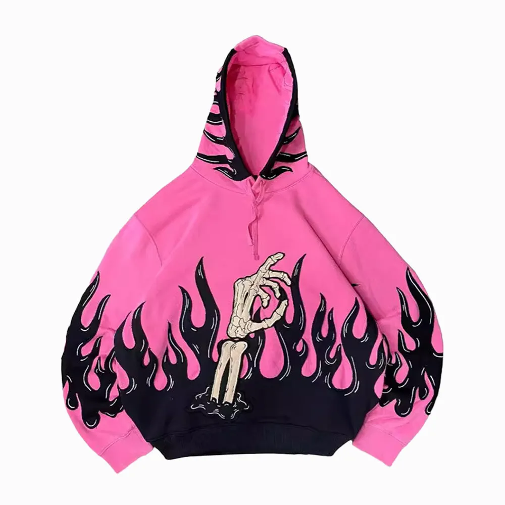 AokLok Retro Harajuku Skull Hoodie