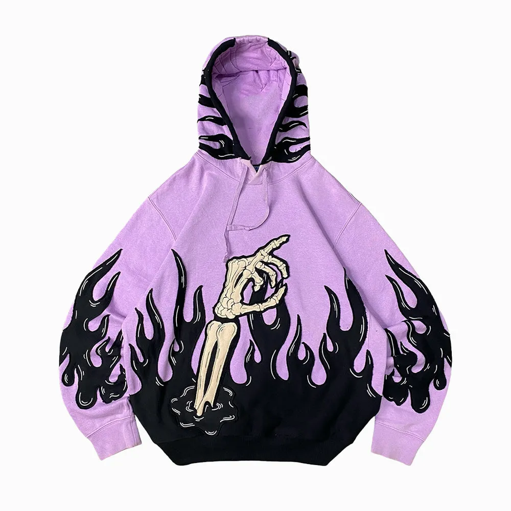 AokLok Retro Harajuku Skull Hoodie