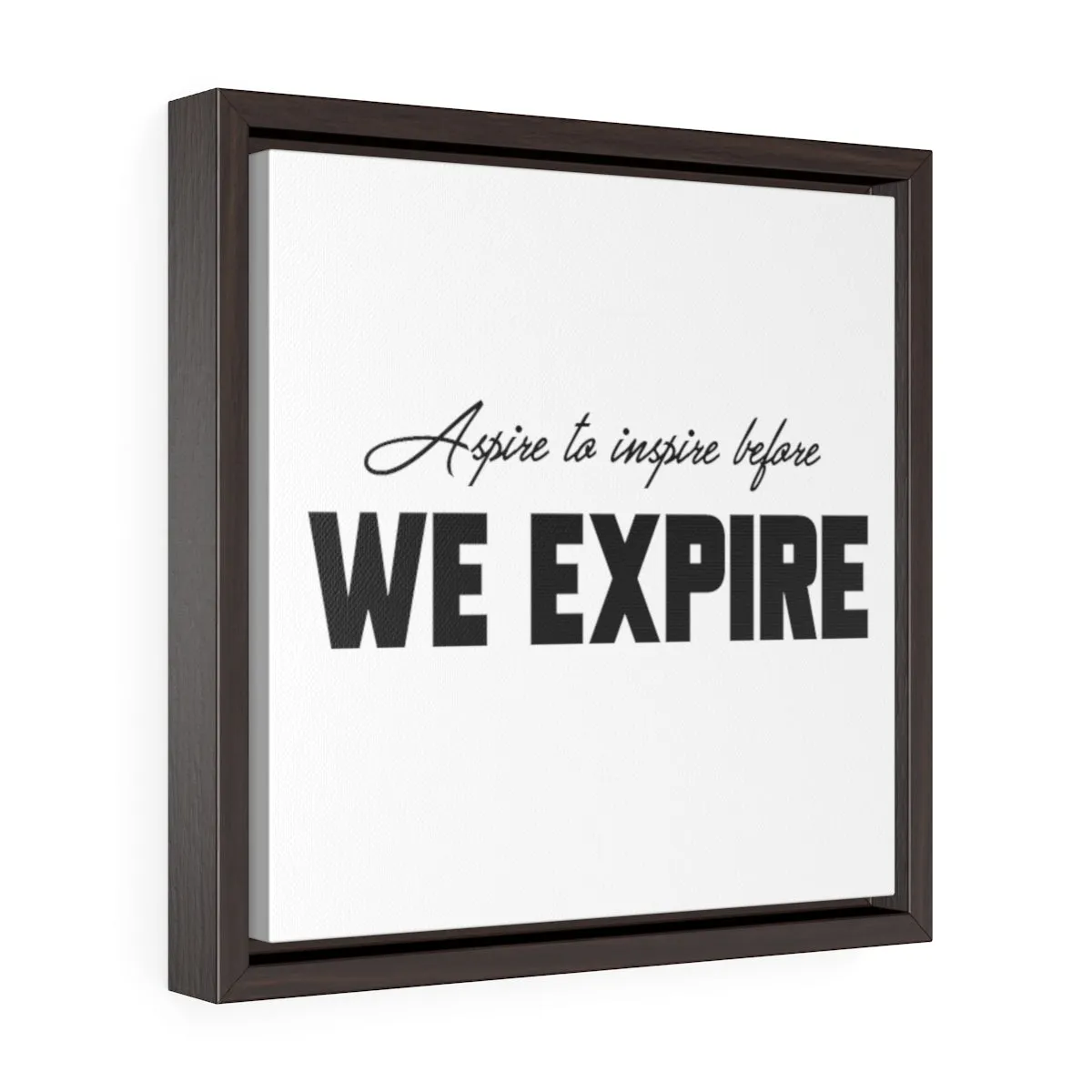 Aspire To Inspire Before We Expire | Framed Gallery Canvas