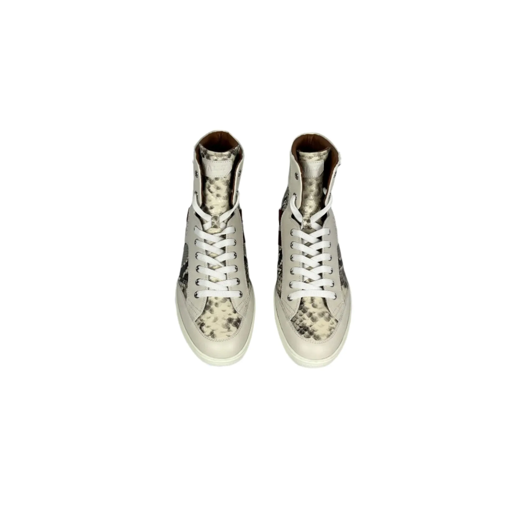 Bally Oldani White Leather High Top Sneakers