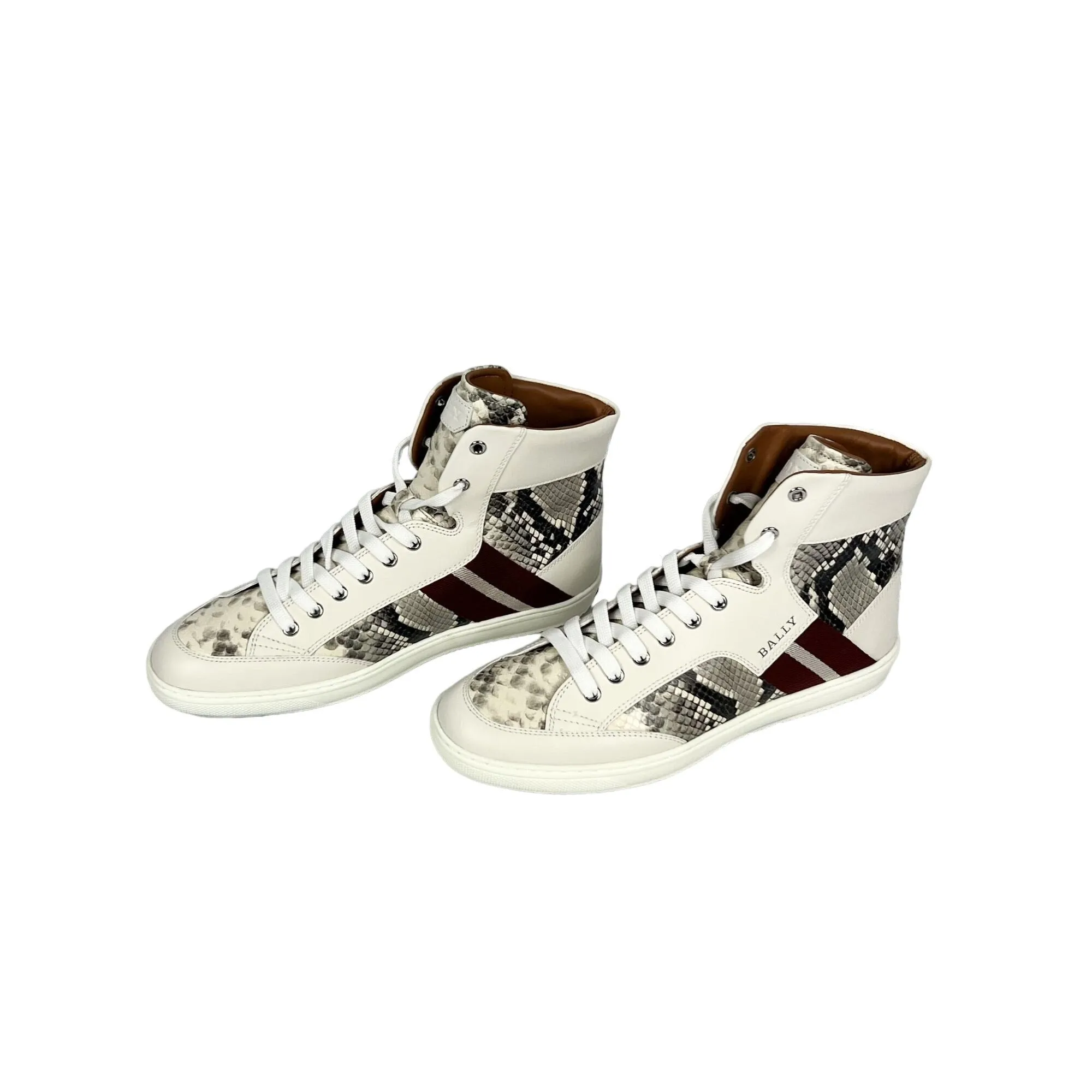 Bally Oldani White Leather High Top Sneakers
