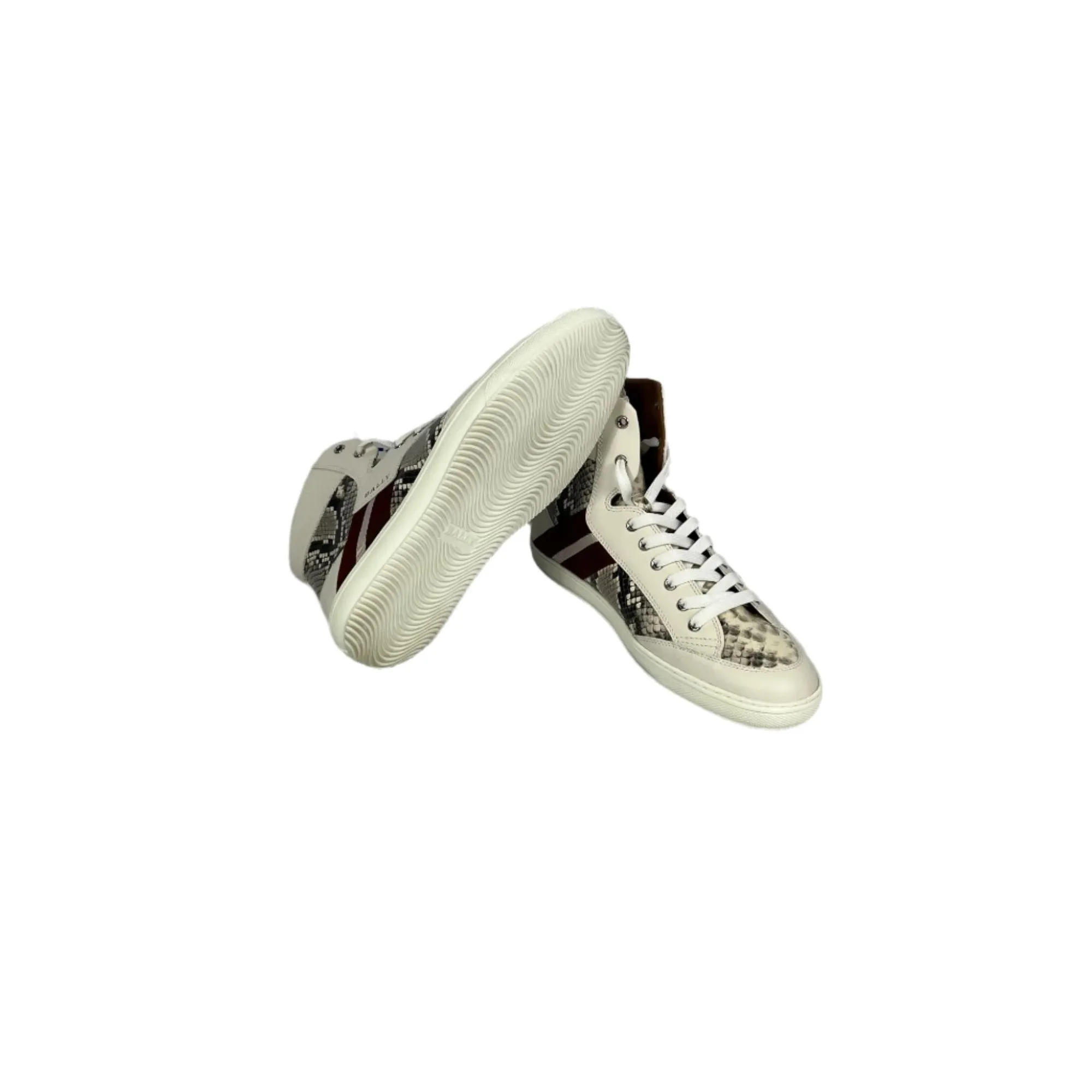 Bally Oldani White Leather High Top Sneakers