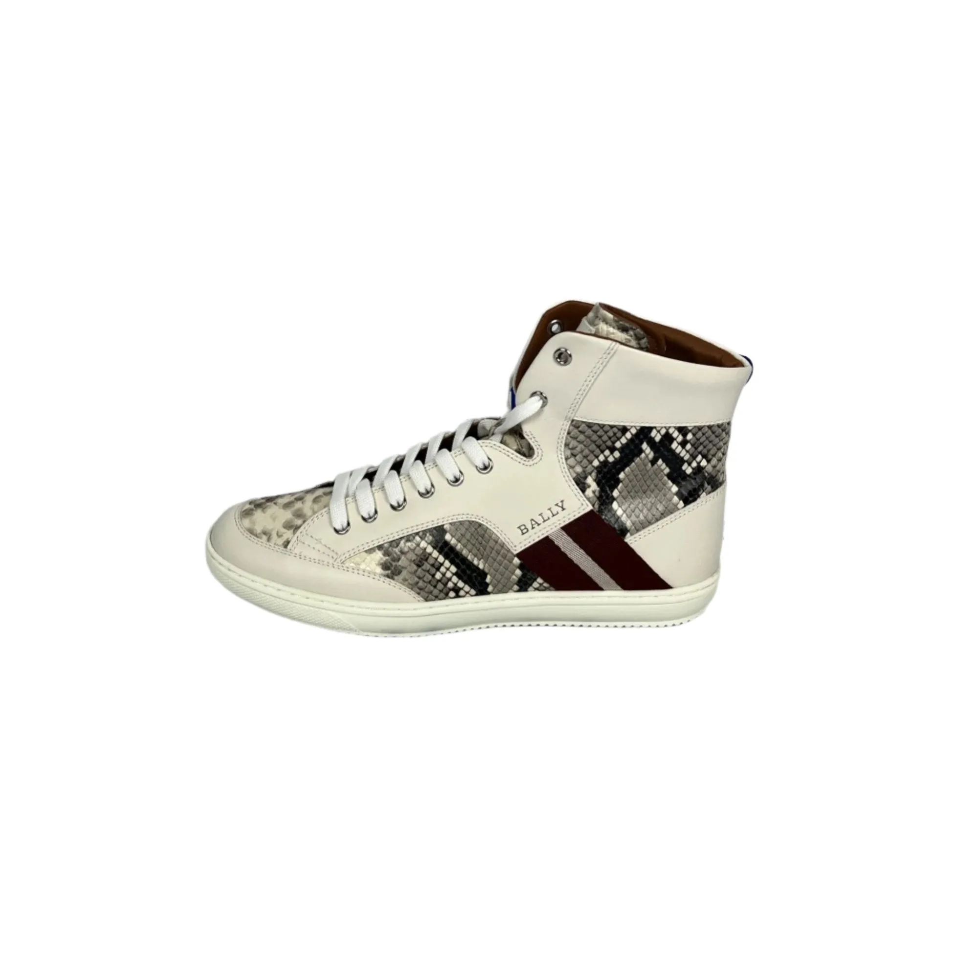 Bally Oldani White Leather High Top Sneakers