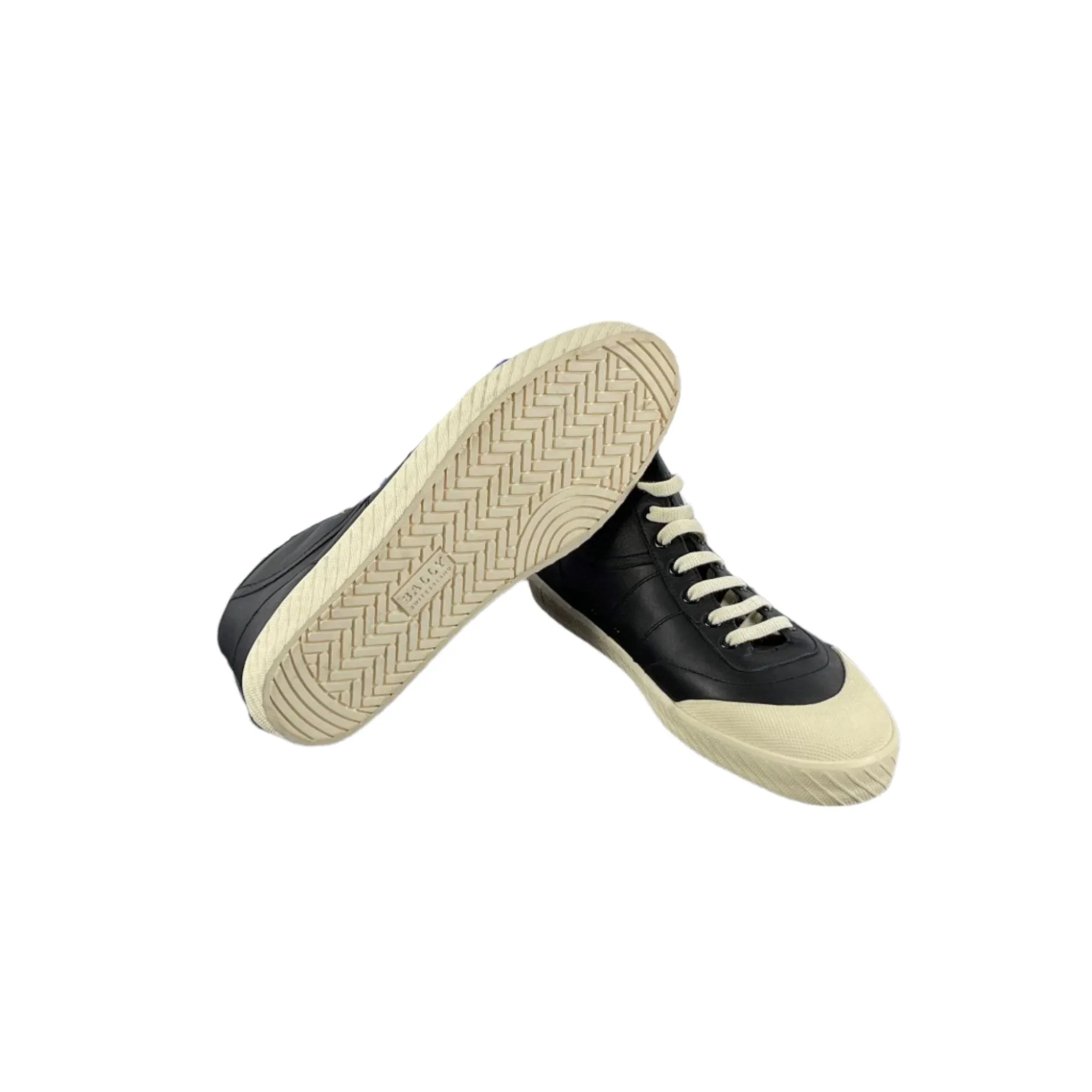 Bally Savio Black Leather High Top Sneakers