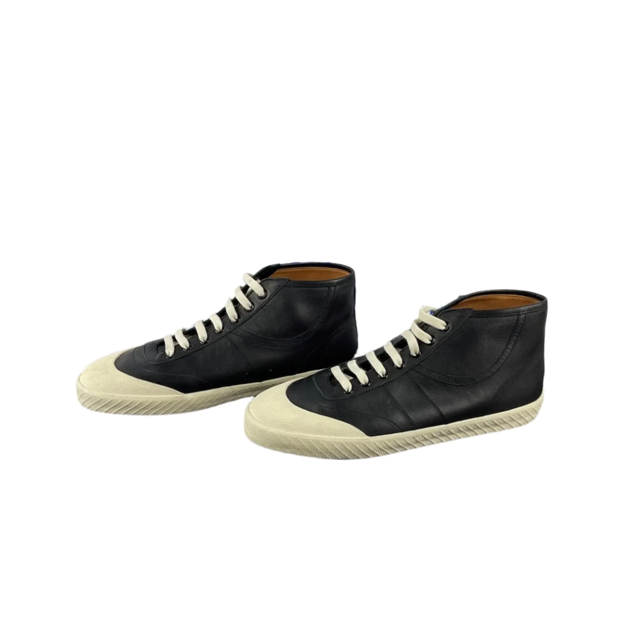 Bally Savio Black Leather High Top Sneakers