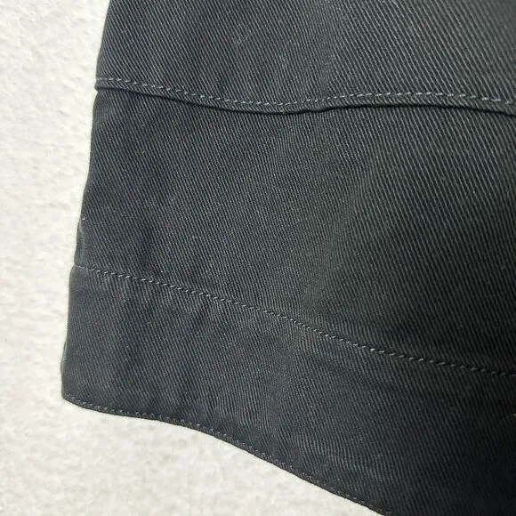 Banana Republic Black Canvas Twill Skirt Womens 18 Belted Academia Preppy Grunge