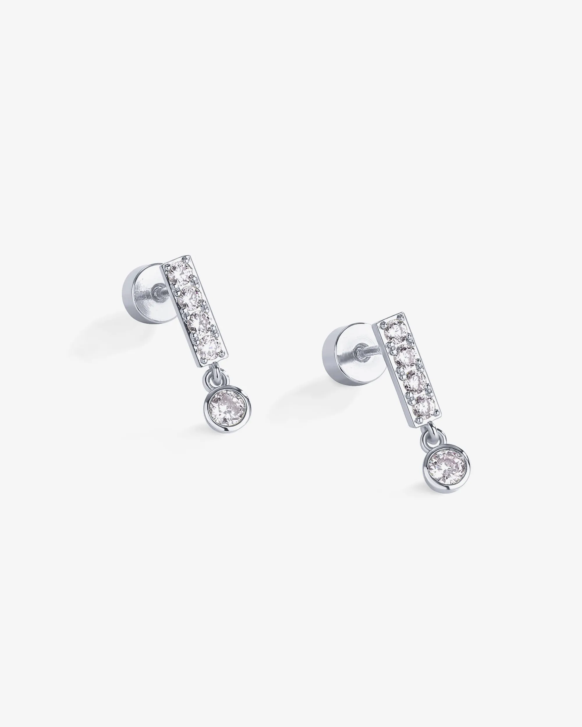 Bar Bezel Drop Shimmer Screwbacks