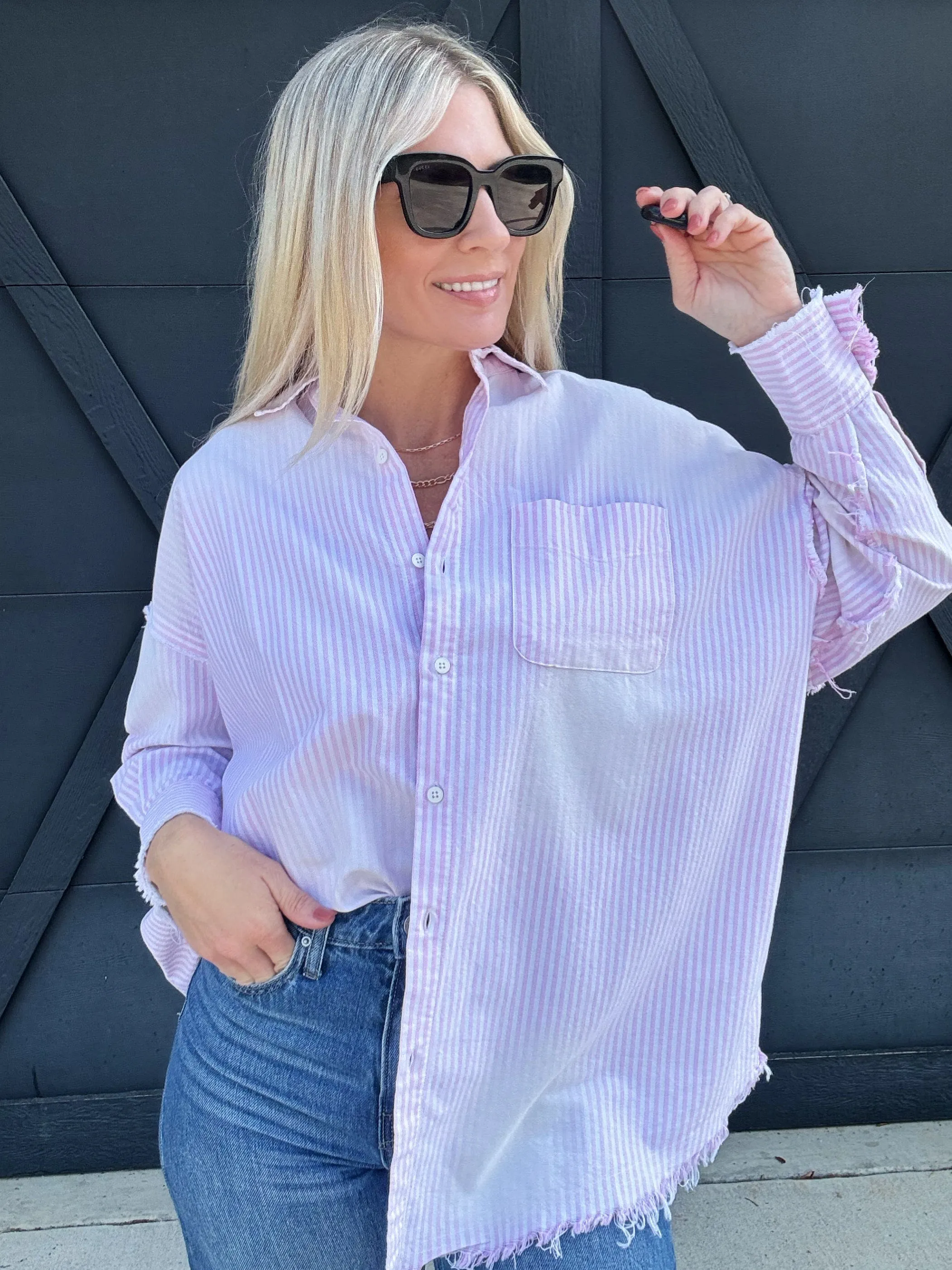 Bayeas Stripped Long Sleeve Shirt