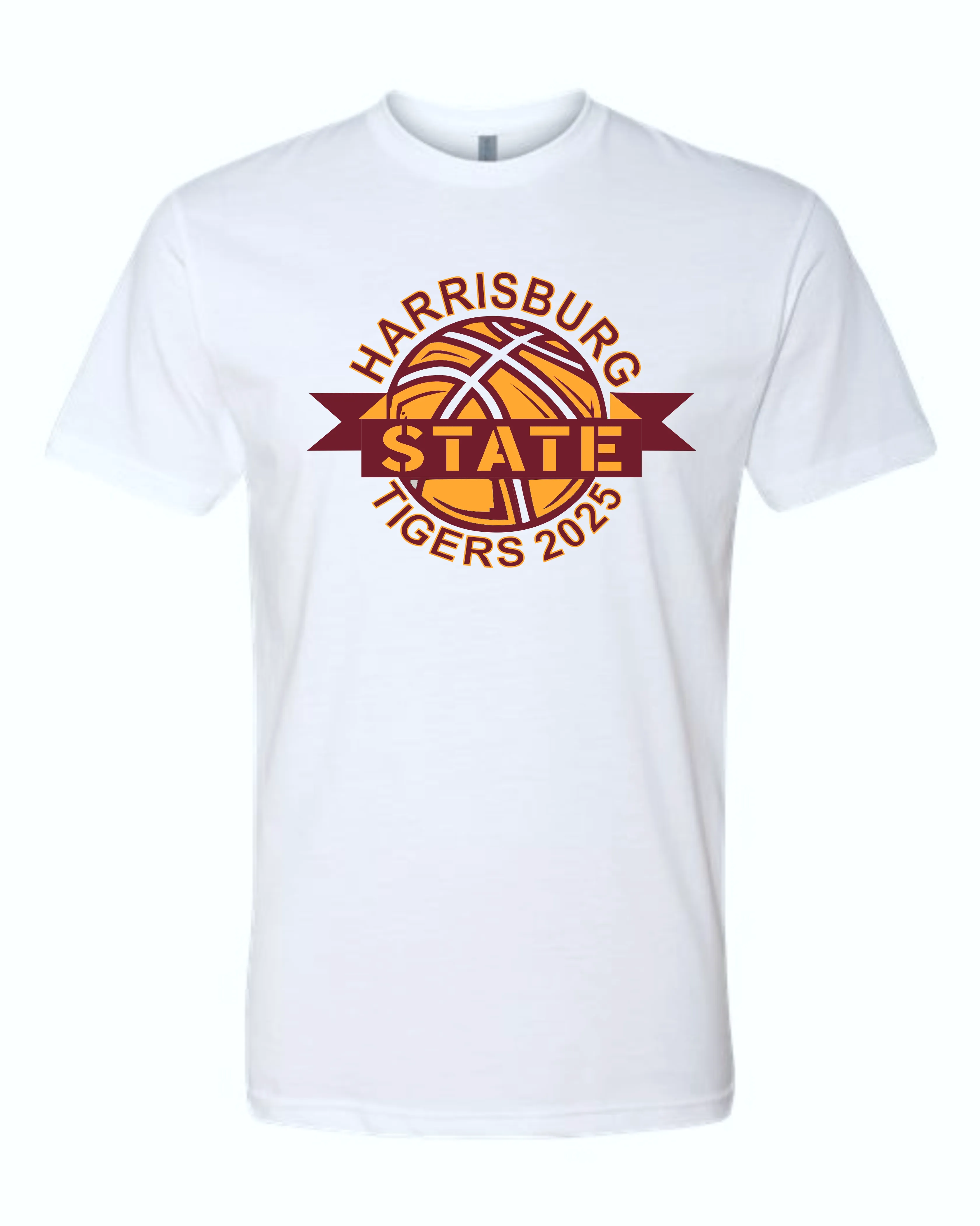 BELLA   CANVAS White Jersey Tee (front   back)