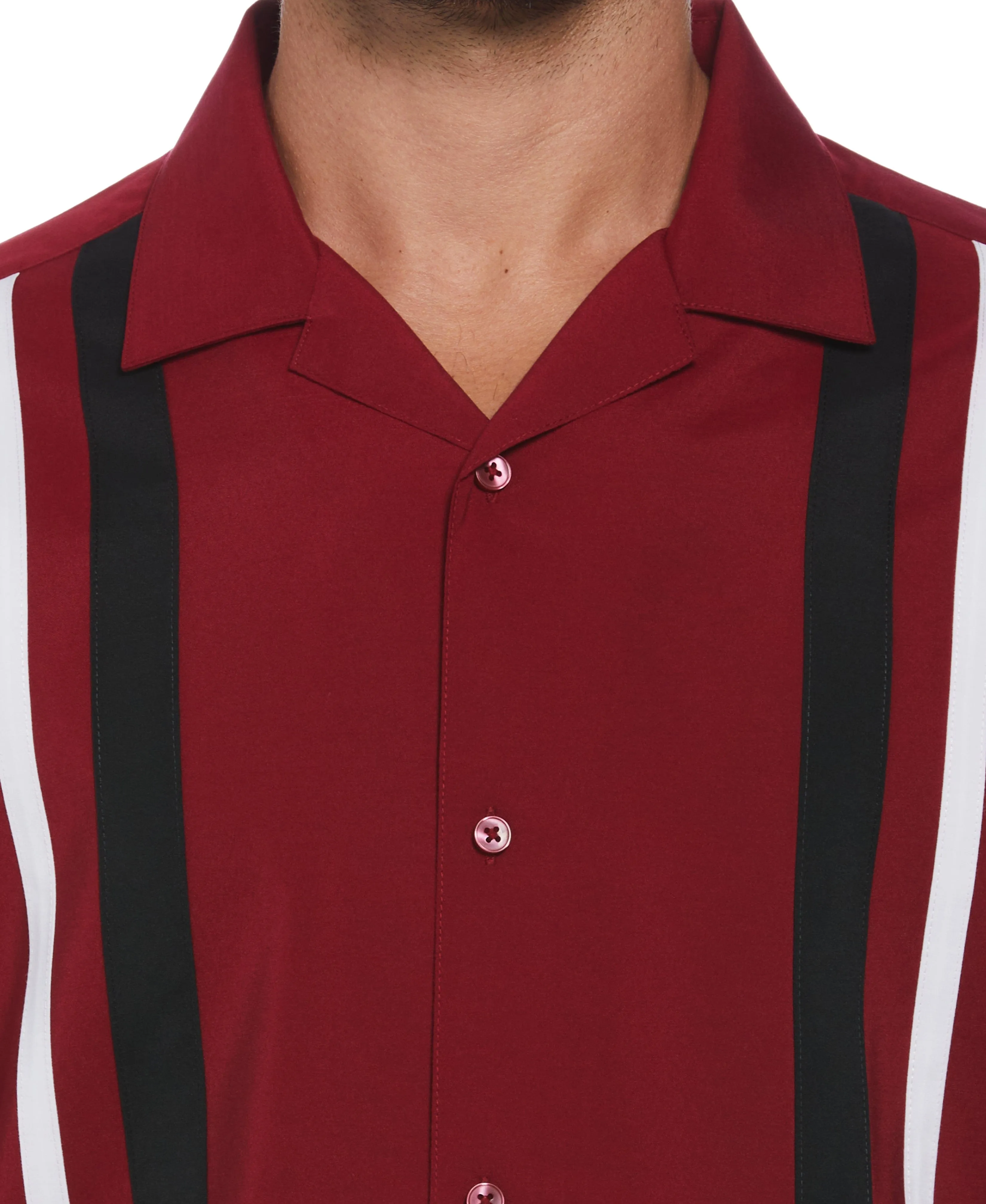 Big & Tall Camp Collar Retro Panel Shirt
