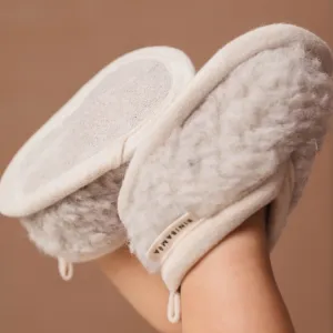 Bini Merino Wool Baby Booties (Cloud)