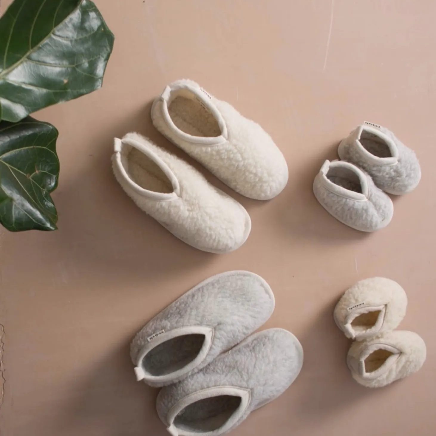 Bini Merino Wool Baby Booties (Milk)