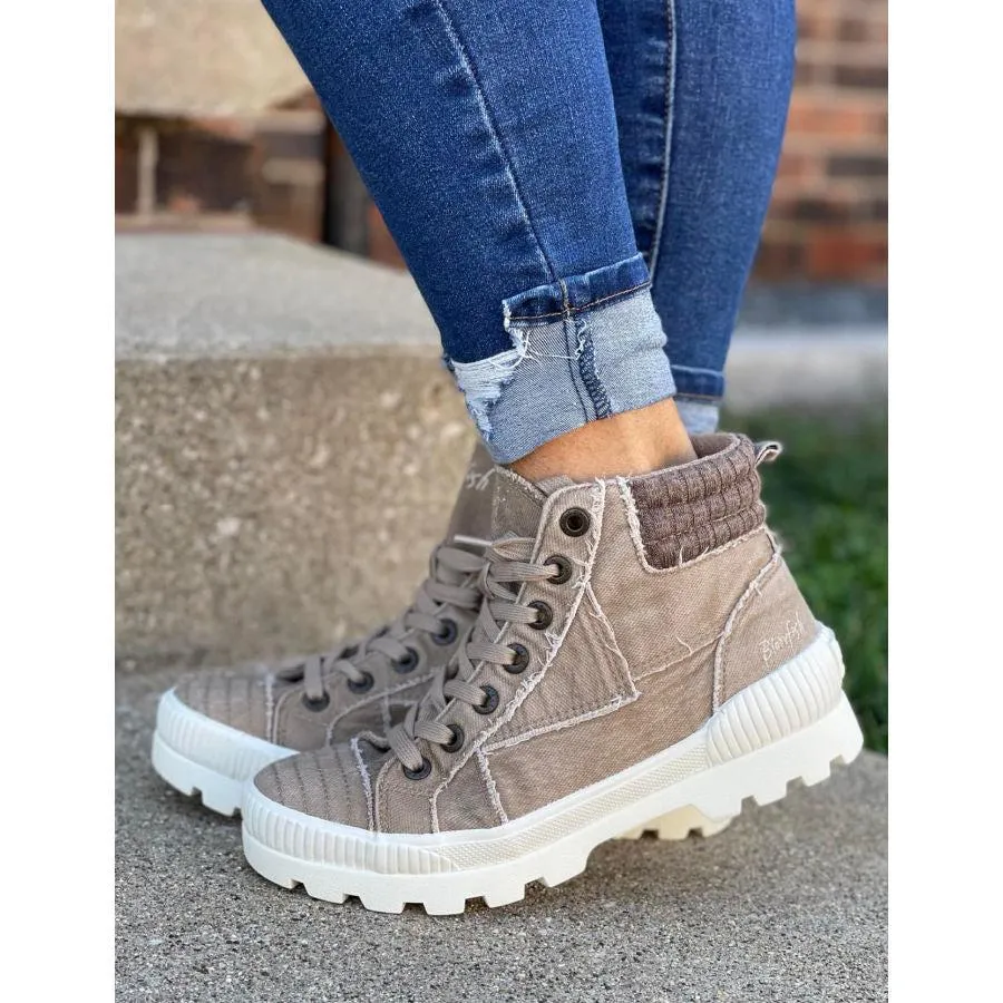 Blowfish Hickory High Top Sneaker - Cream & Coffee