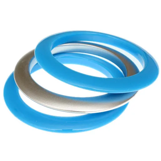 Blue 3-Piece Stacked Bracelet Set