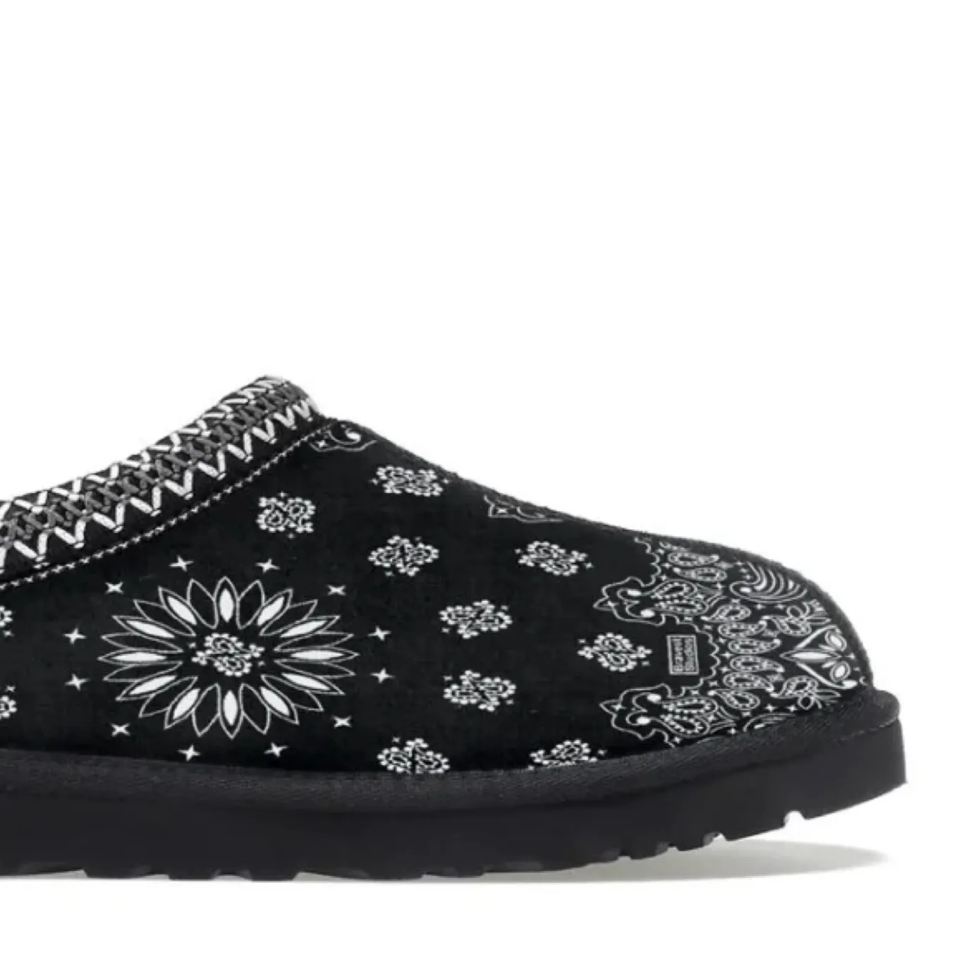 BRAVEST STUDIOS BLACK PAISLEY SLIPPERS