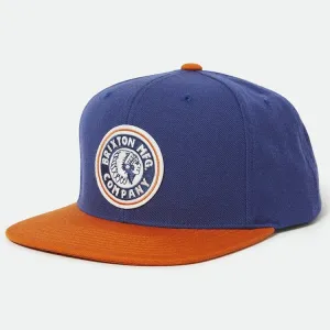 Brixton Rival MP Snapback Cap Joe Blue/Burnt Orange
