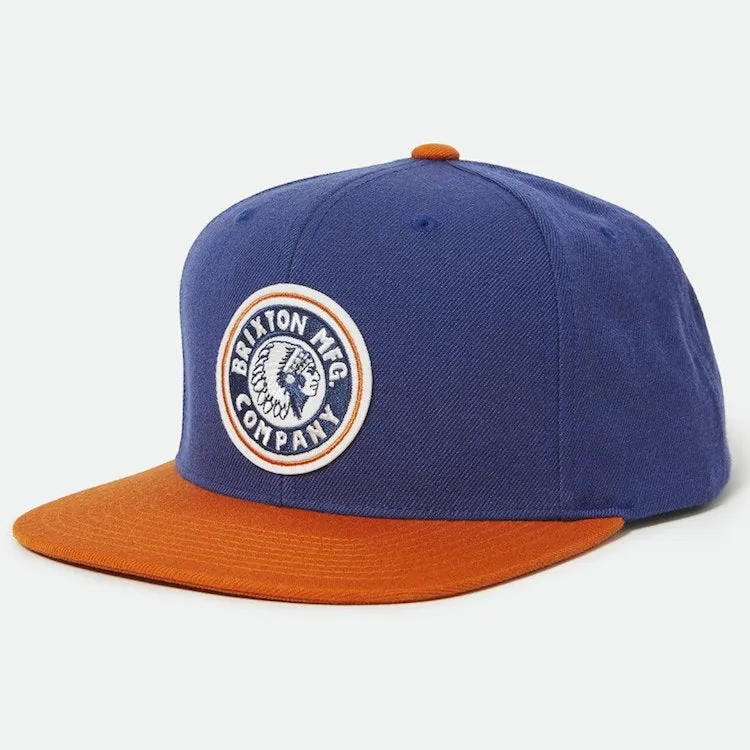 Brixton Rival MP Snapback Cap Joe Blue/Burnt Orange